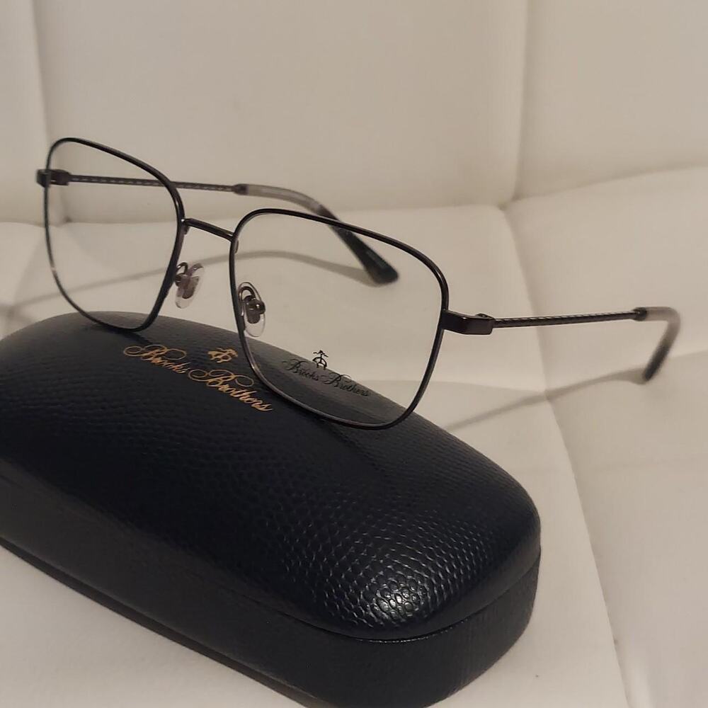 Brooks Brothers BB1094 55-17-145 Men's Gunmetal Full Rim 55mm Eyeglasses NWOT